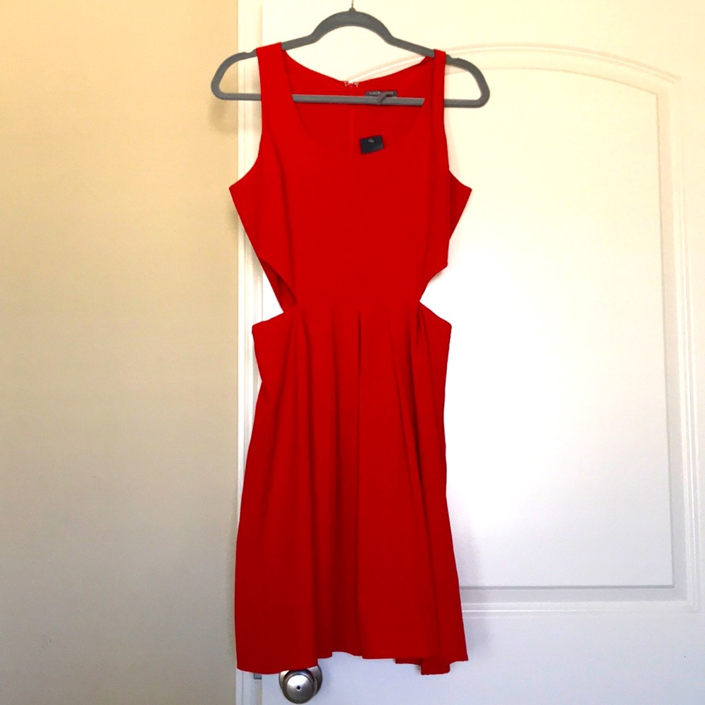 NWTS fit and flare dress with cut outs